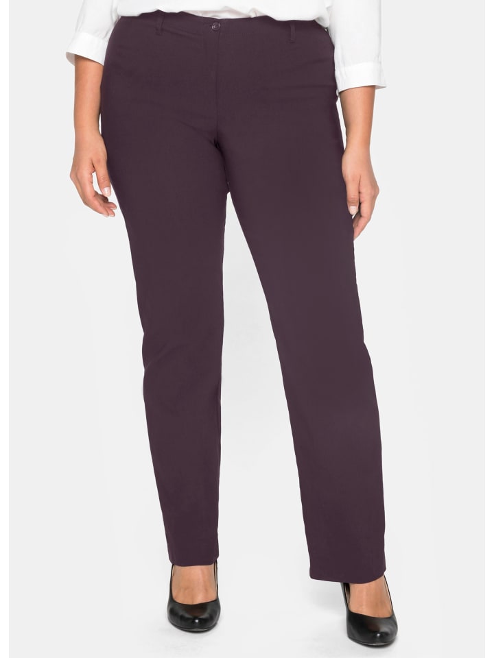 Stretch-Hose in aubergine