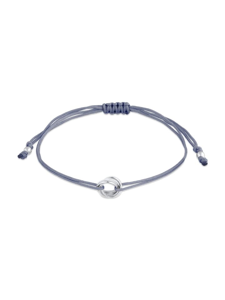 Armband 925 Sterling Silber Kreis in Hellblau