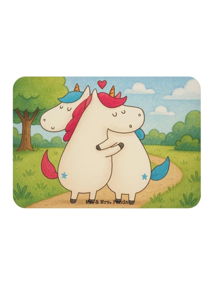 Kühlschrankmagnet Einhorn Mitteilung Design ohn... in Weiß