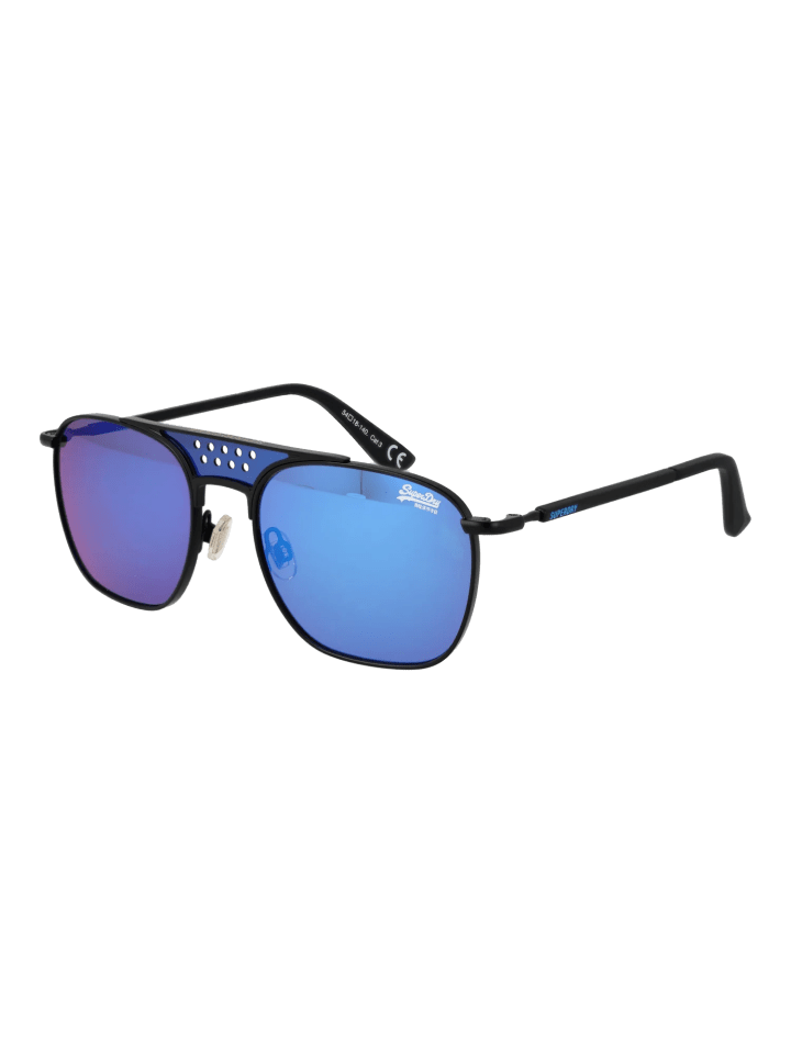 Unisex Sonnenbrille Quadratisch Schwarz