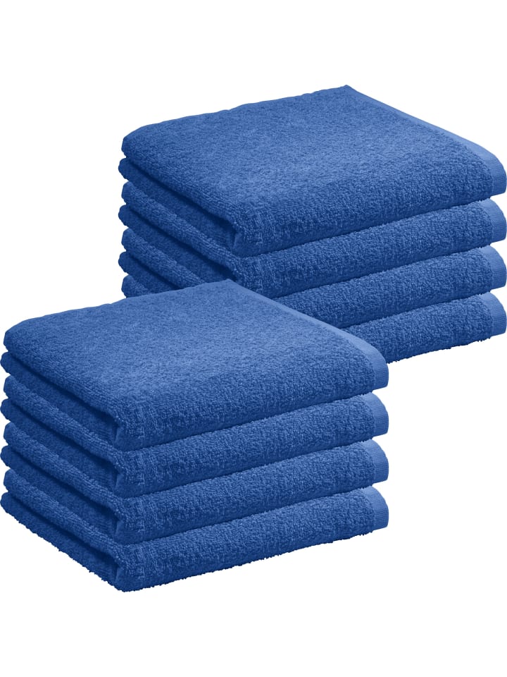Frottier, Leichtfrottier Duschtuch 8er-Pack Oceanside in royalblau