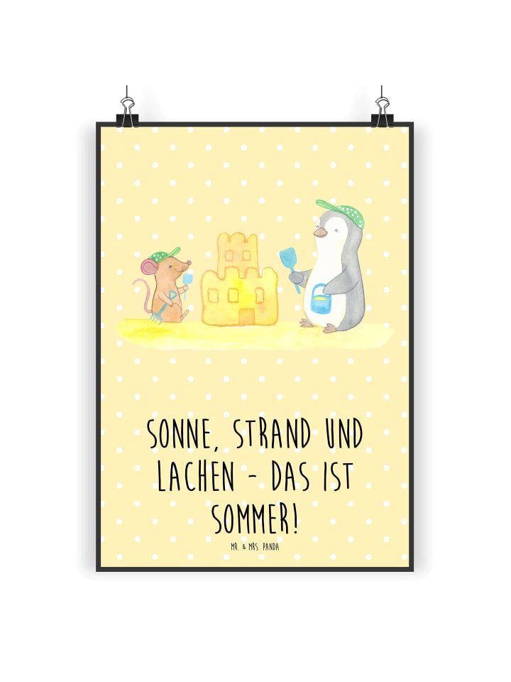 Print Sommerfreude mit Spruch in Gelb Pastell