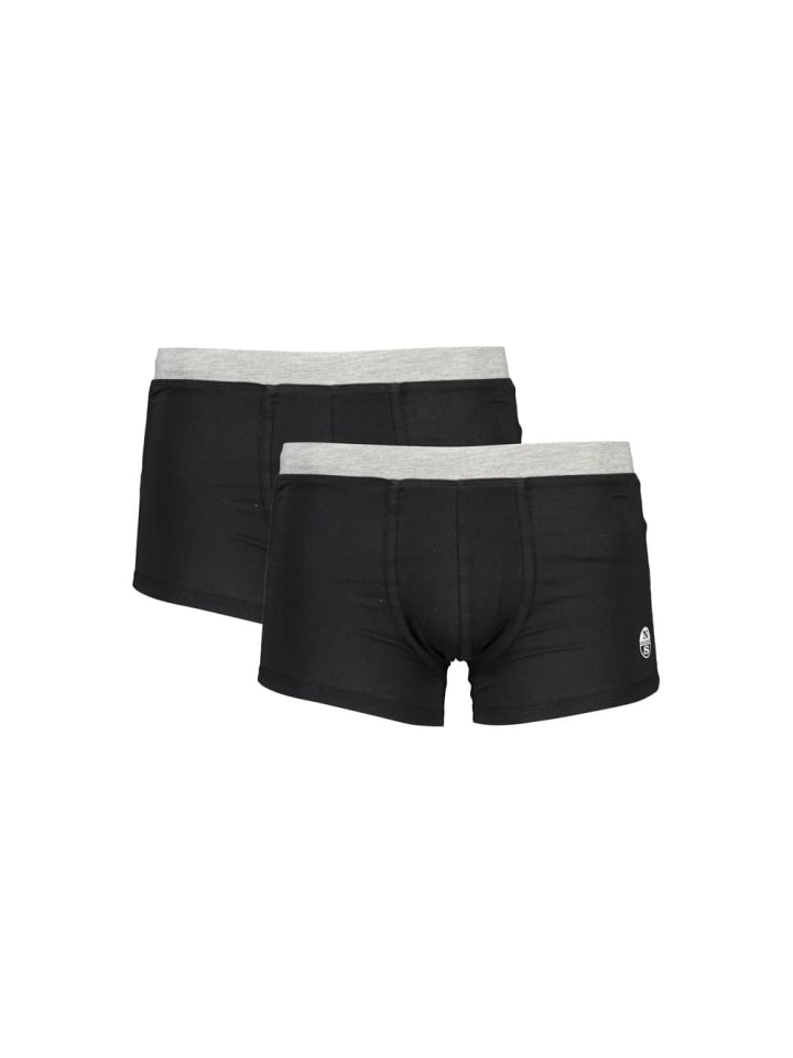 Schwarz Baumwolle Herren Boxershorts Kurz