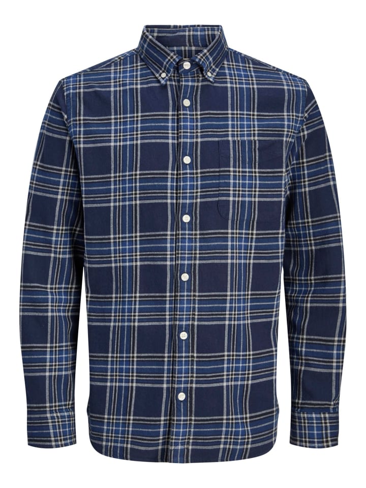 Flanellhemd in Dark Navy