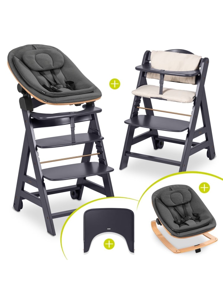 Beta Plus 5-tlg. Newborn Set - Hochstuhl in gray
