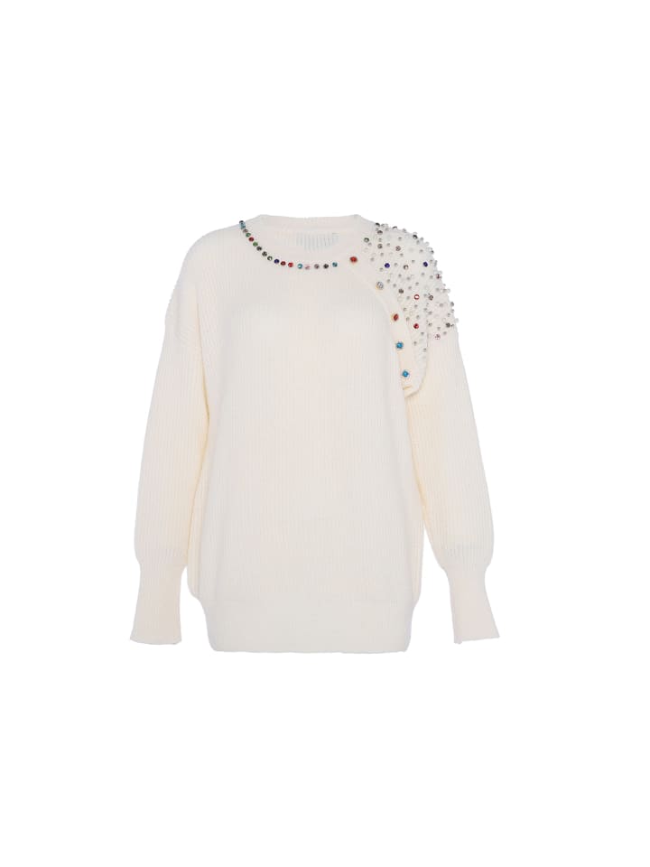 Damen Sweater in WOLLWEISS