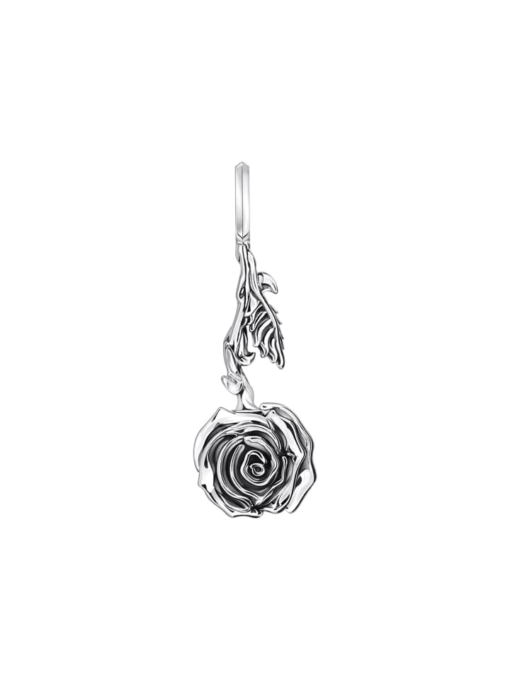 Anhänger Midnight Rose in silber