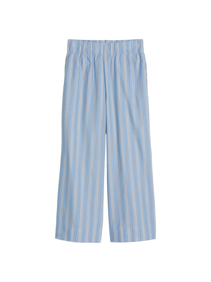 Gestreifte Culotte ankle lenght in Light Blue