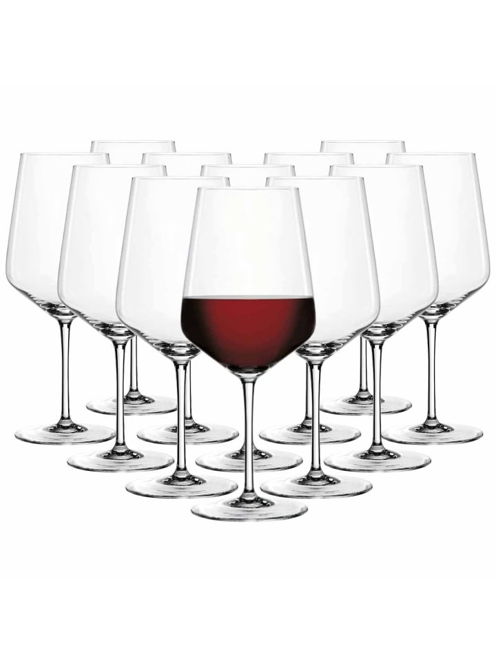 12er Set Rotweingläser Style in Transparent 630 ml