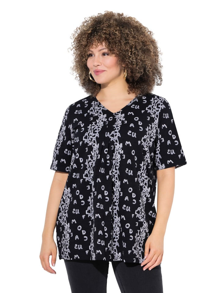 Langarmshirt in schwarz