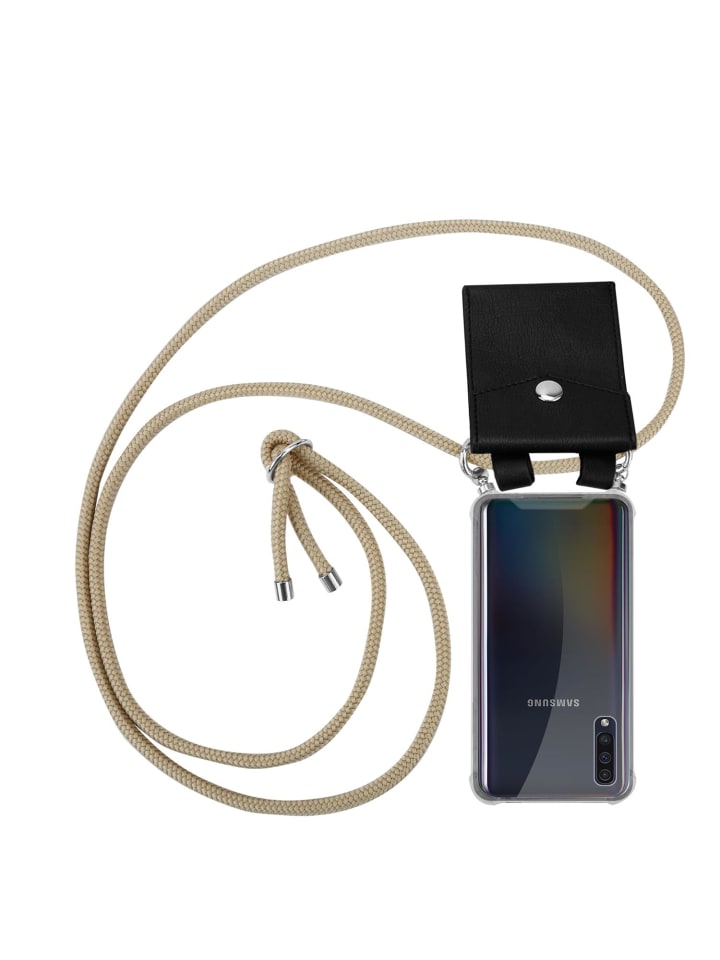 Handykette für Samsung Galaxy A50 4G / A50s / A30s Hülle in GLÄNZEND BRAUN