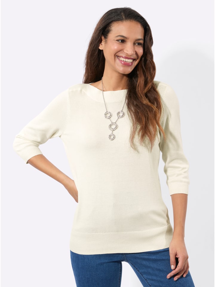 3/4-Arm-Pullover in ecru