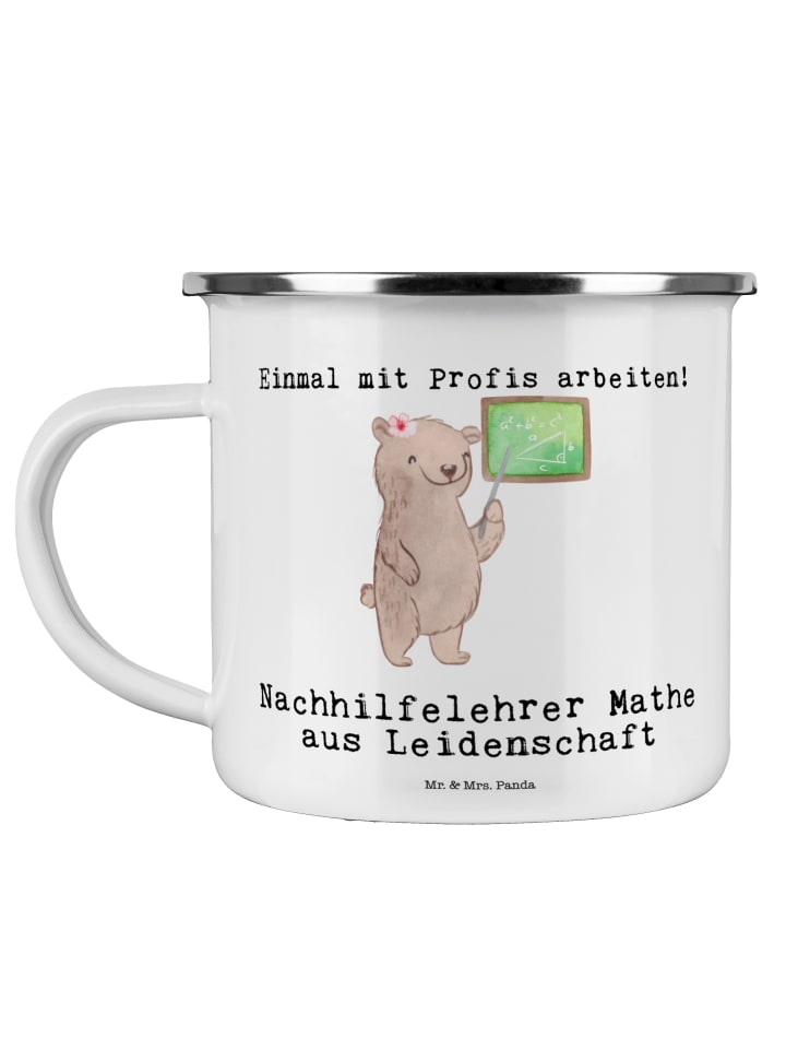 Kaffeebecher Nachhilfelehrer Mathe Leidenschaft... in Weiß