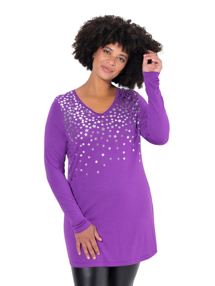 Langarmshirt in violett