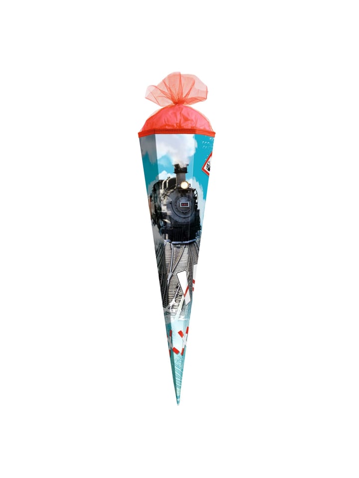 Geschenk-Schultüte klein Lokomotive 50 cm in Bunt