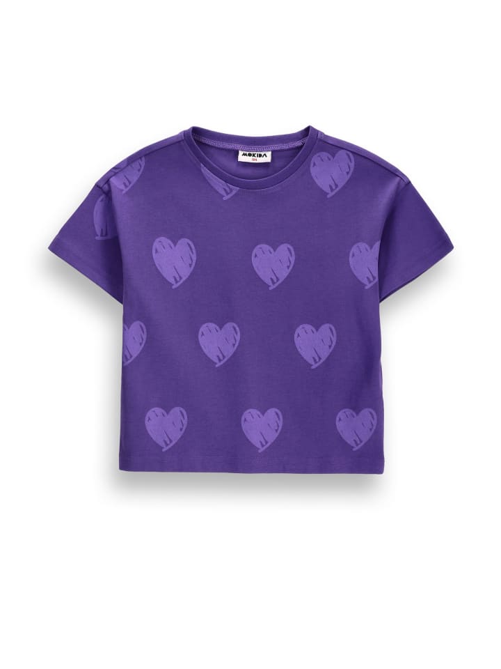 T-shirt mit kurzen Ärmeln in violett