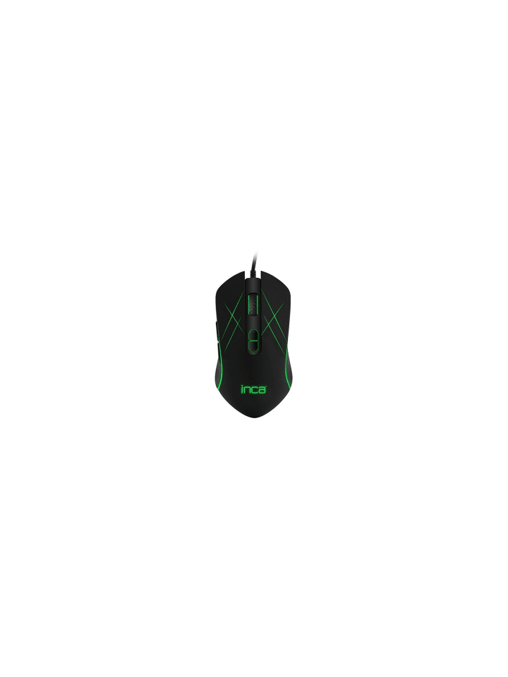 INCA Gaming Maus IMG-GT12 3200 DPI, RGB, 7 Tasten, USB schwarz in schwarz
