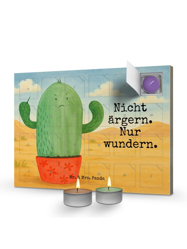 Adventskalender Kaktus Wut Design mit Spruch in Weiß
