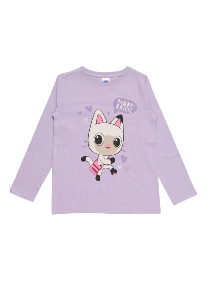 Gabby's Dollhouse Kinder Langarmshirt aus Baumwolle lila Freizeitshirt in Lila