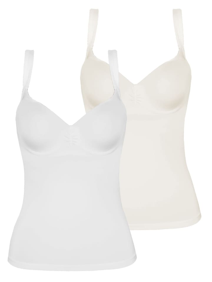 2er Pack BH Hemd Basic in cream weiss