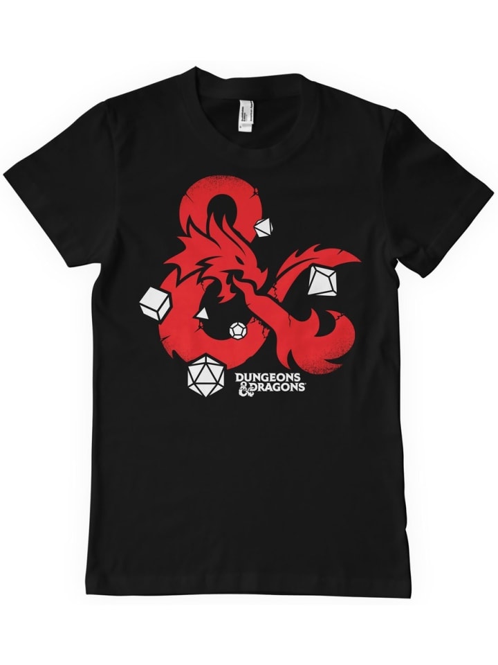 T-Shirt "D&D Dices T-Shirt" in Schwarz