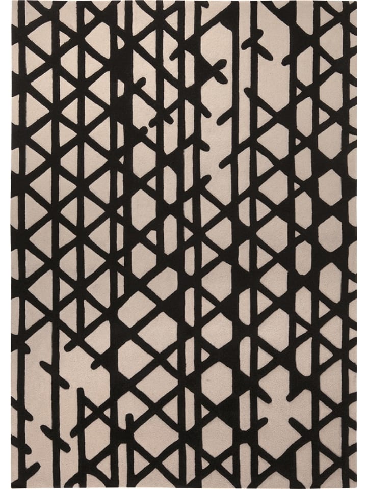 Teppich "Artisan Pop" in Schwarz-weiss