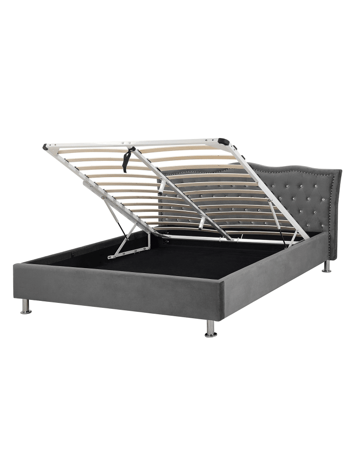 2-tlg Doppelbett METZ in Grau
