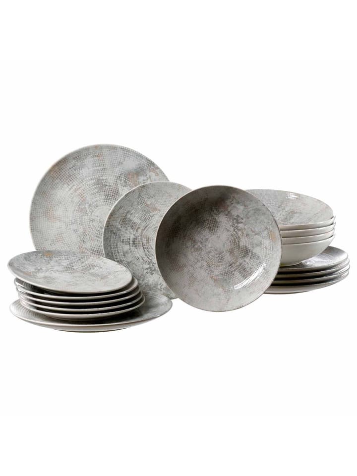 18-tlg. Teller-Set Cecina in Perle