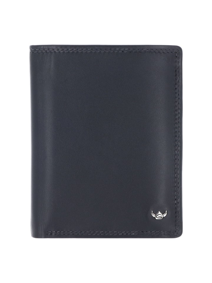 Polo Geldbörse RFID Schutz Leder 12 cm marineblau