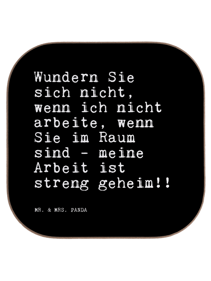 gläseruntersetzer Wundern Sie sich nicht,... mi... in Schwarz