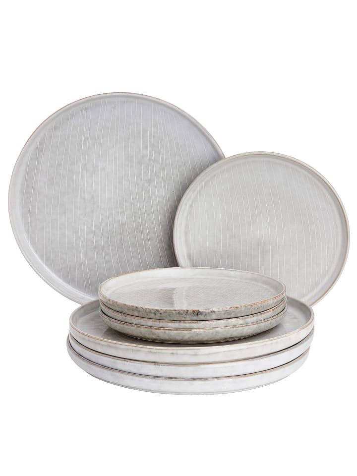 Butlers Teller-Set HENLEY 8-tlg. in Grau