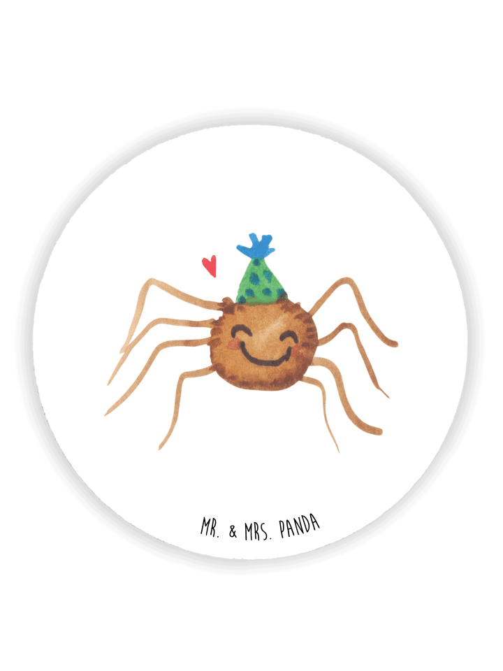 Kühlschrankmagnet Spinne Agathe Party ohne Spruch in Weiß