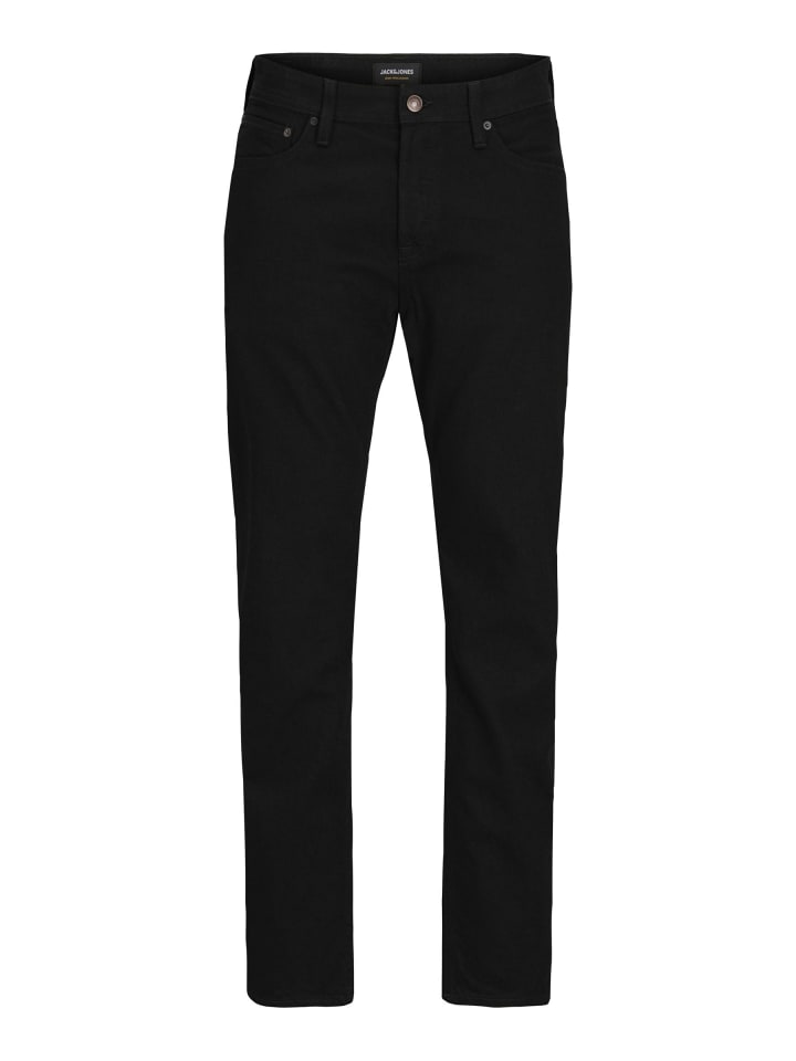 Tapered Fit Jeans in Black Denim 1