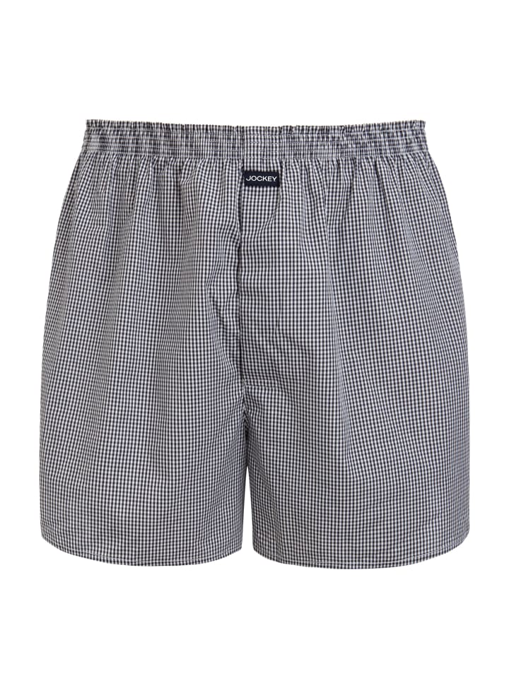 Boxershort Everyday Check Woven in Dunkelblau/Weiß