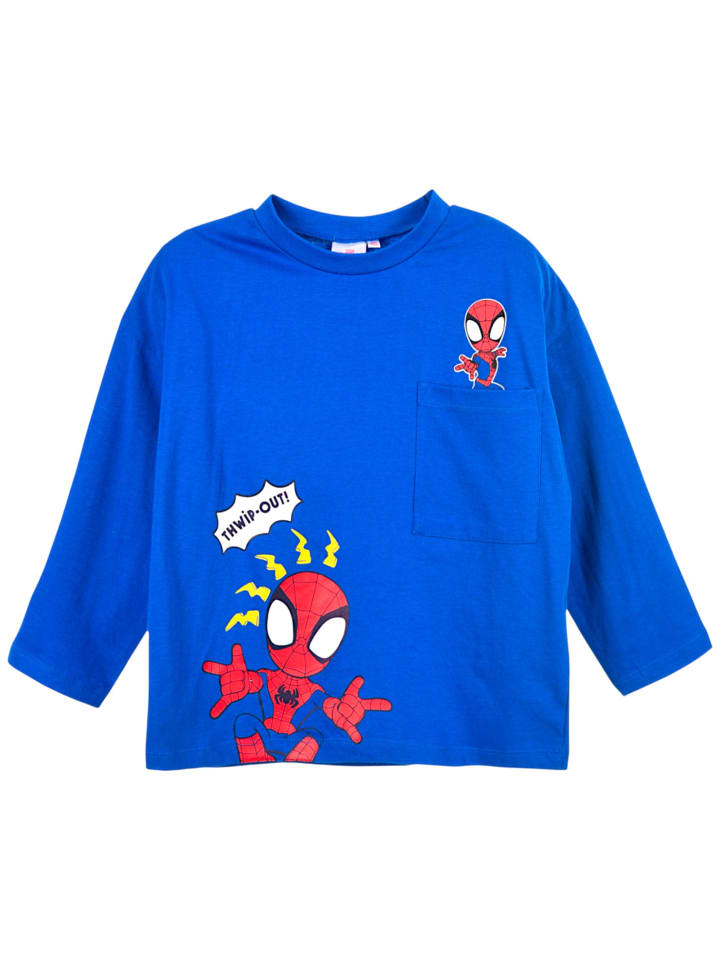Langarmshirt Spidey in Blau
