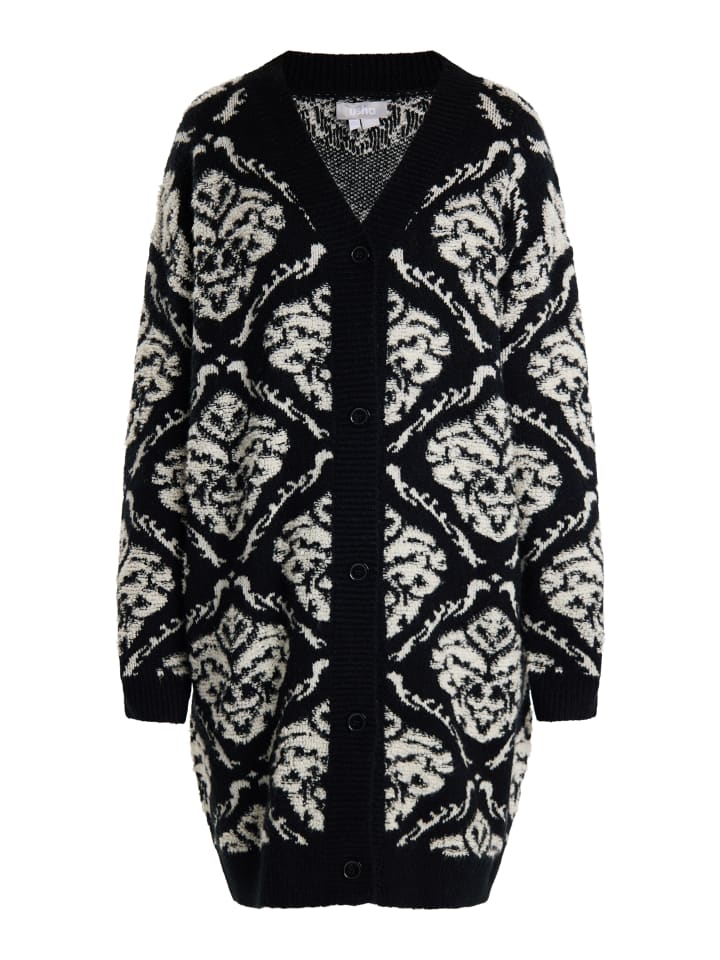 Damen Cardigan in Schwarz Creme