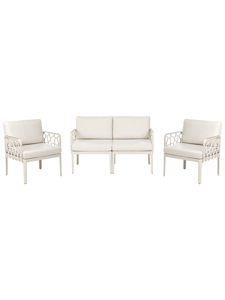 11-tlg Sitzgruppe ERICHE in Beige/Braun
