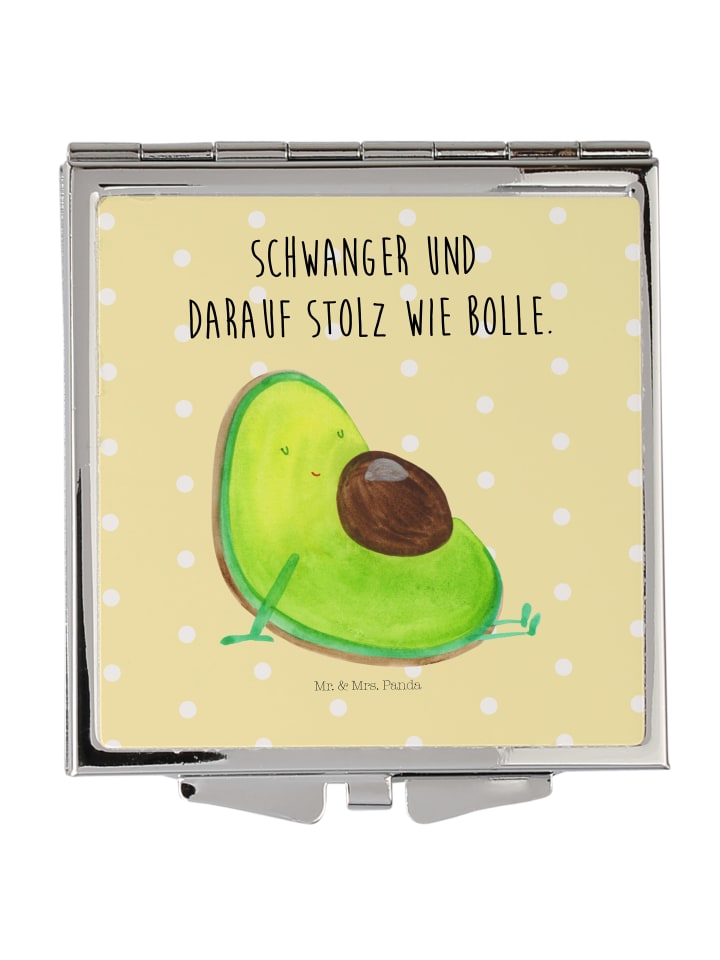 Reise-Schminkspiegel Avocado Schwangerschaft mi... in Gelb Pastell