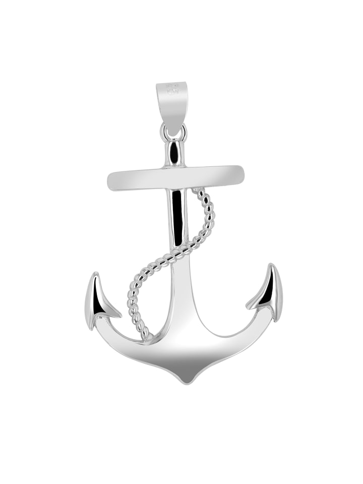 Damen Anhänger Anker aus 925 Silber in silber