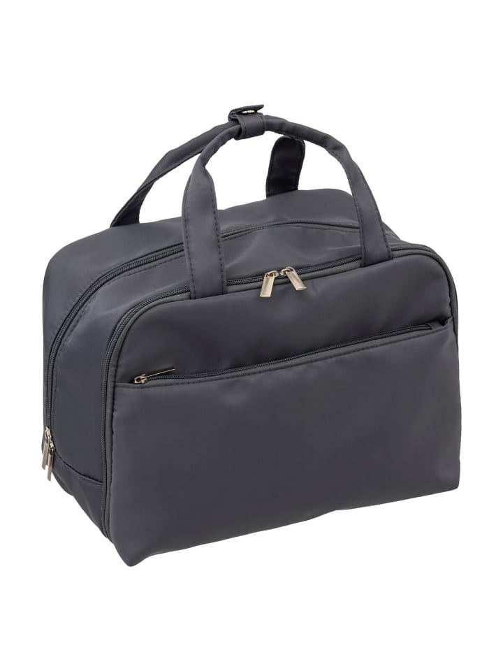 Reisekosmetiktasche mit Fächern in Anthrazitfarben, 31 x 19 x 21,5 cm