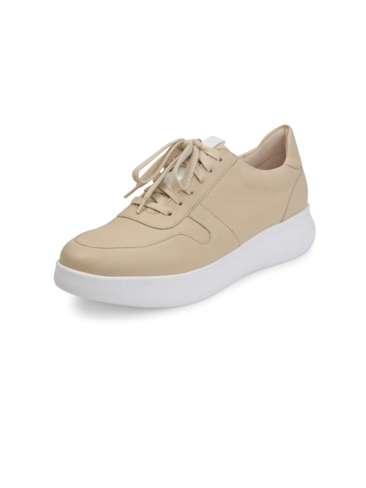 Hirschleder Sneaker in beige