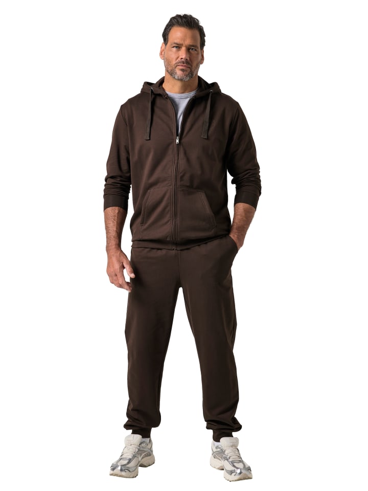 Sweatjacke in dunkelbraun