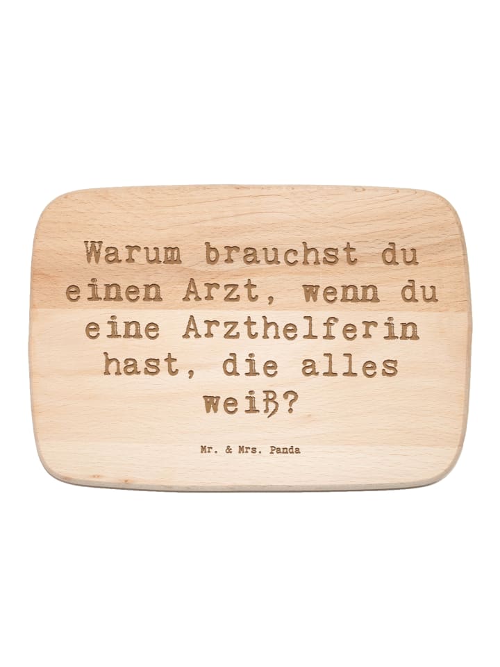Schneidebrett Spruch Kluge Arzthelferin mit Spruch in Transparent