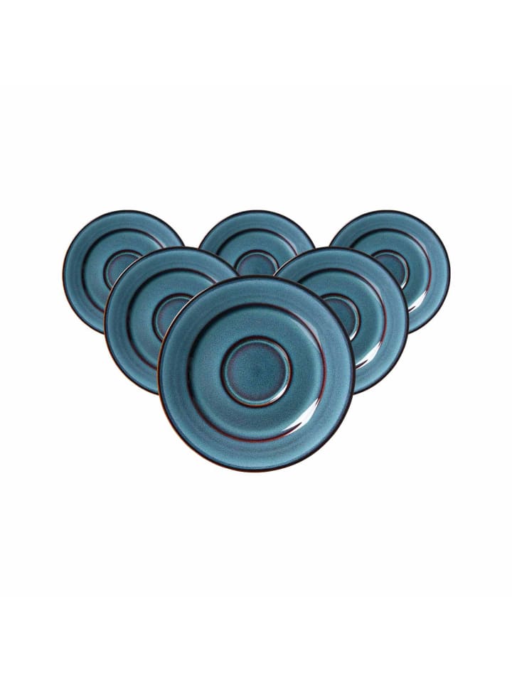 6er Set Espressountertassen Bali in ø 12,5 cm in blau