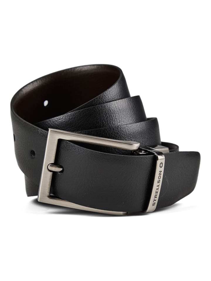 Gürtel Leder black-d`brown