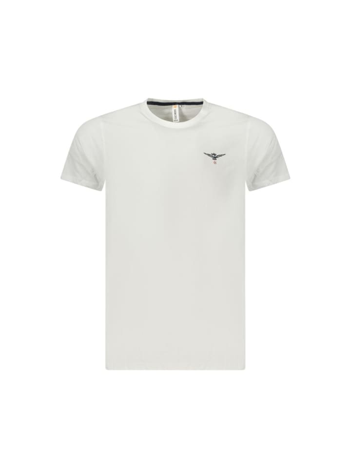 Weiß Baumwolle Herren T-Shirt