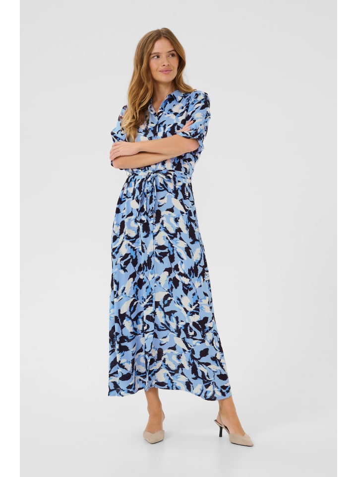 Kleid KAmira Regular fit in Blue Flower Print