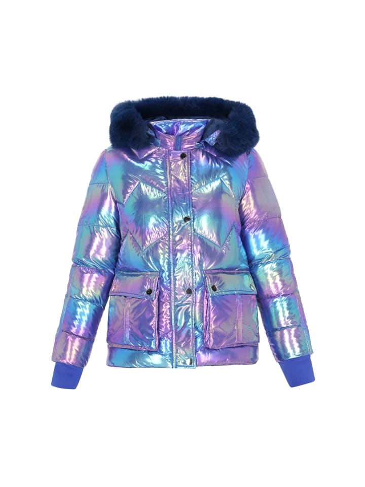 Women Jacket in blue rainbow