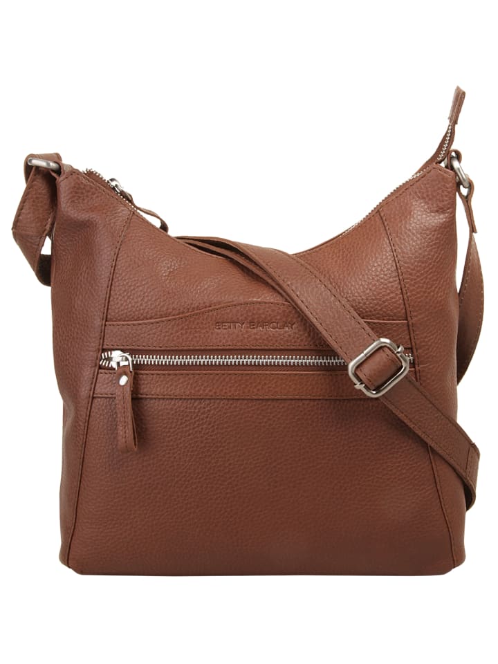 Umhängetasche echt Leder in cognac