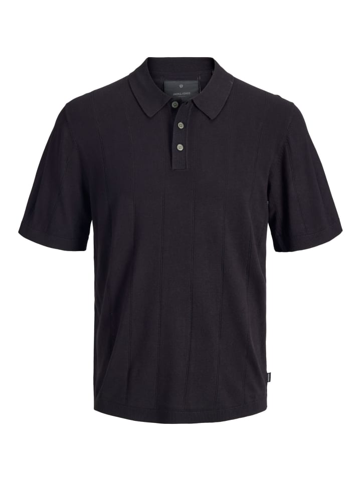 Gestricktes Polo in Black